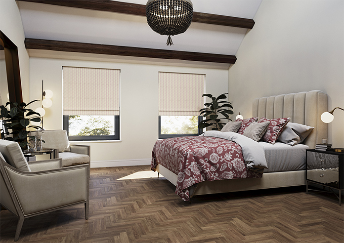 Emily Bond George Stripe Print, Red - Twist&Fit Roman Blind - Image 7